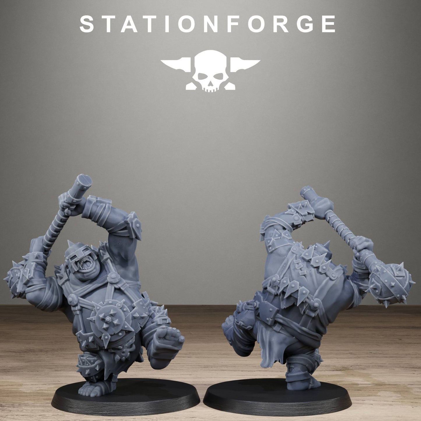 Orkaz Belly Bustas Infantry Resin Miniature Squad by StationForge | 10 Large Sci-Fi Miniatures