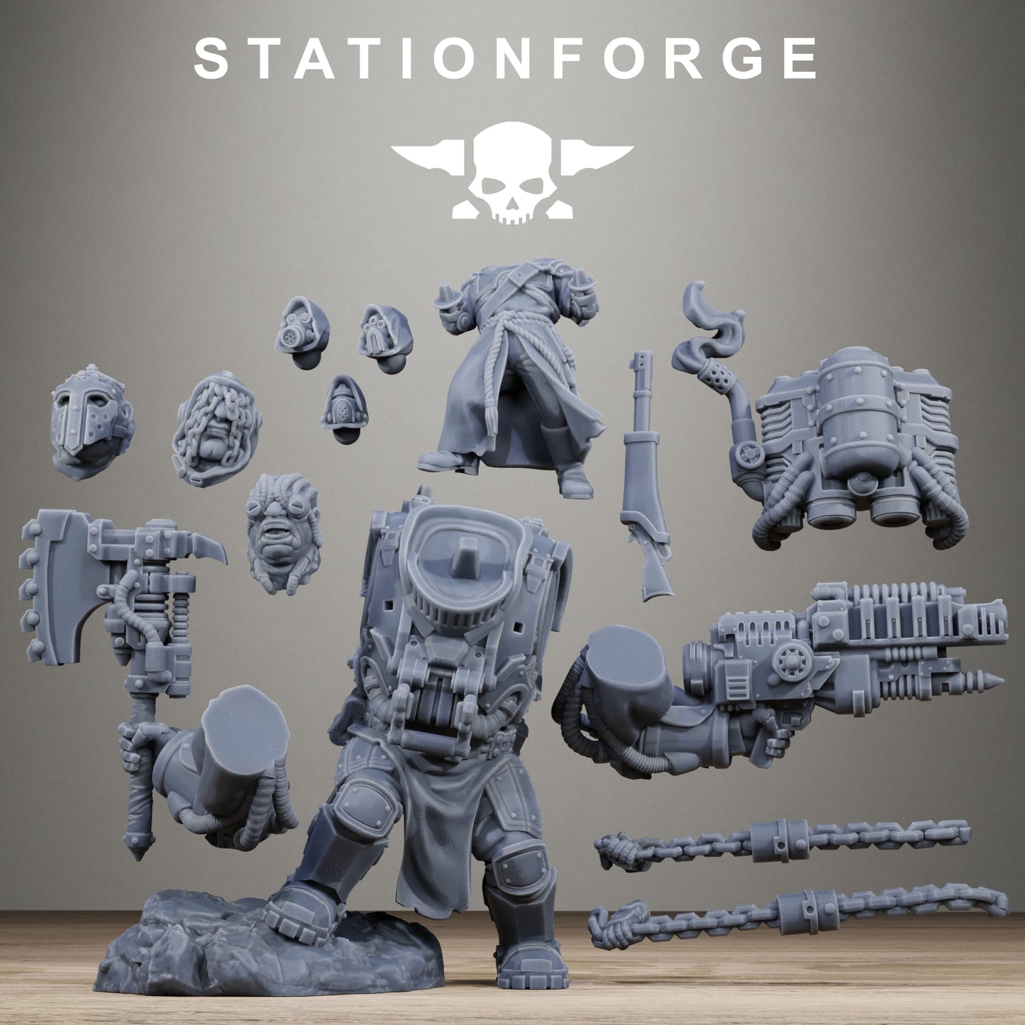 Scavenger Beast Controllers | 3-Model Multipart Resin Set