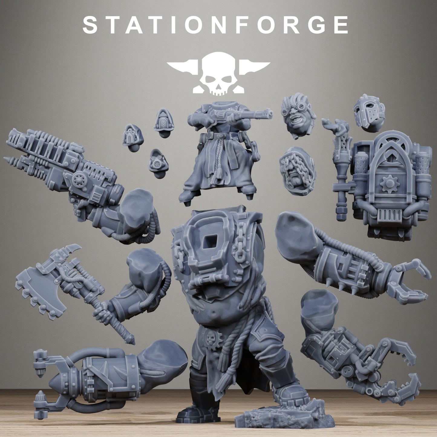 Scavenger Beast Controllers | 3-Model Multipart Resin Set