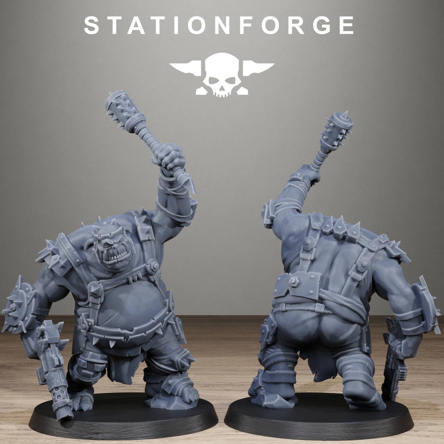Orkaz Belly Bustas Infantry Resin Miniature Squad by StationForge | 10 Large Sci-Fi Miniatures