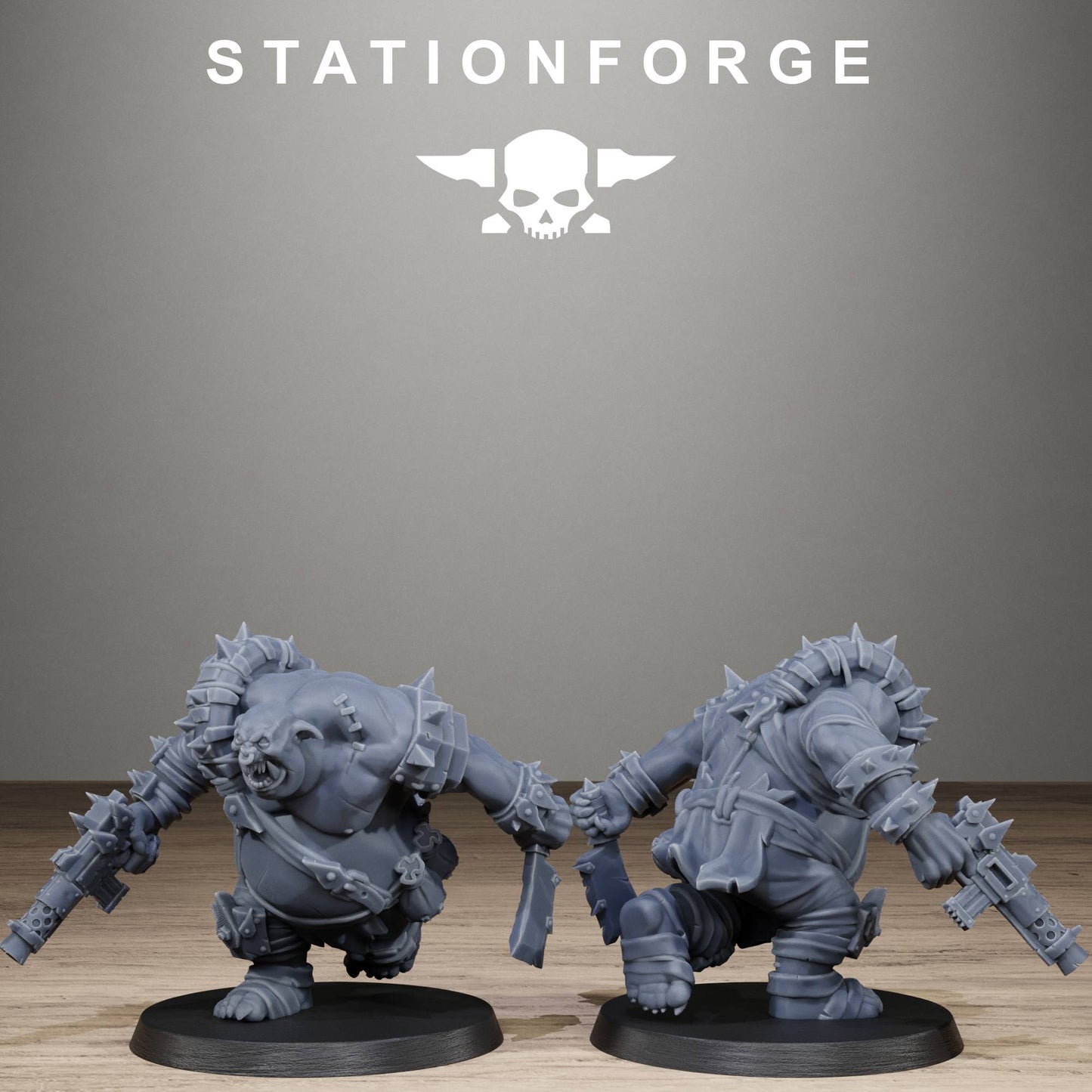 Orkaz Belly Bustas Infantry Resin Miniature Squad by StationForge | 10 Large Sci-Fi Miniatures