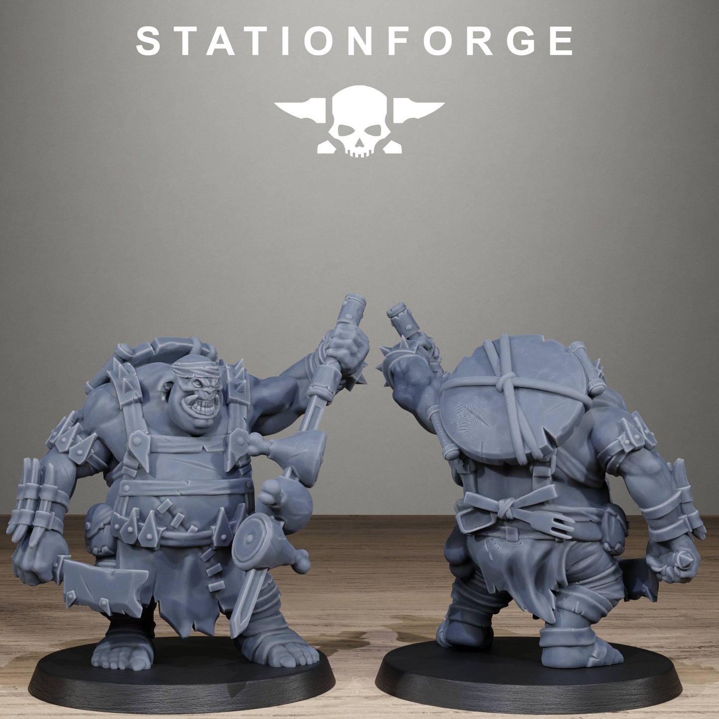 Orkaz Belly Bustas Infantry Resin Miniature Squad by StationForge | 10 Large Sci-Fi Miniatures