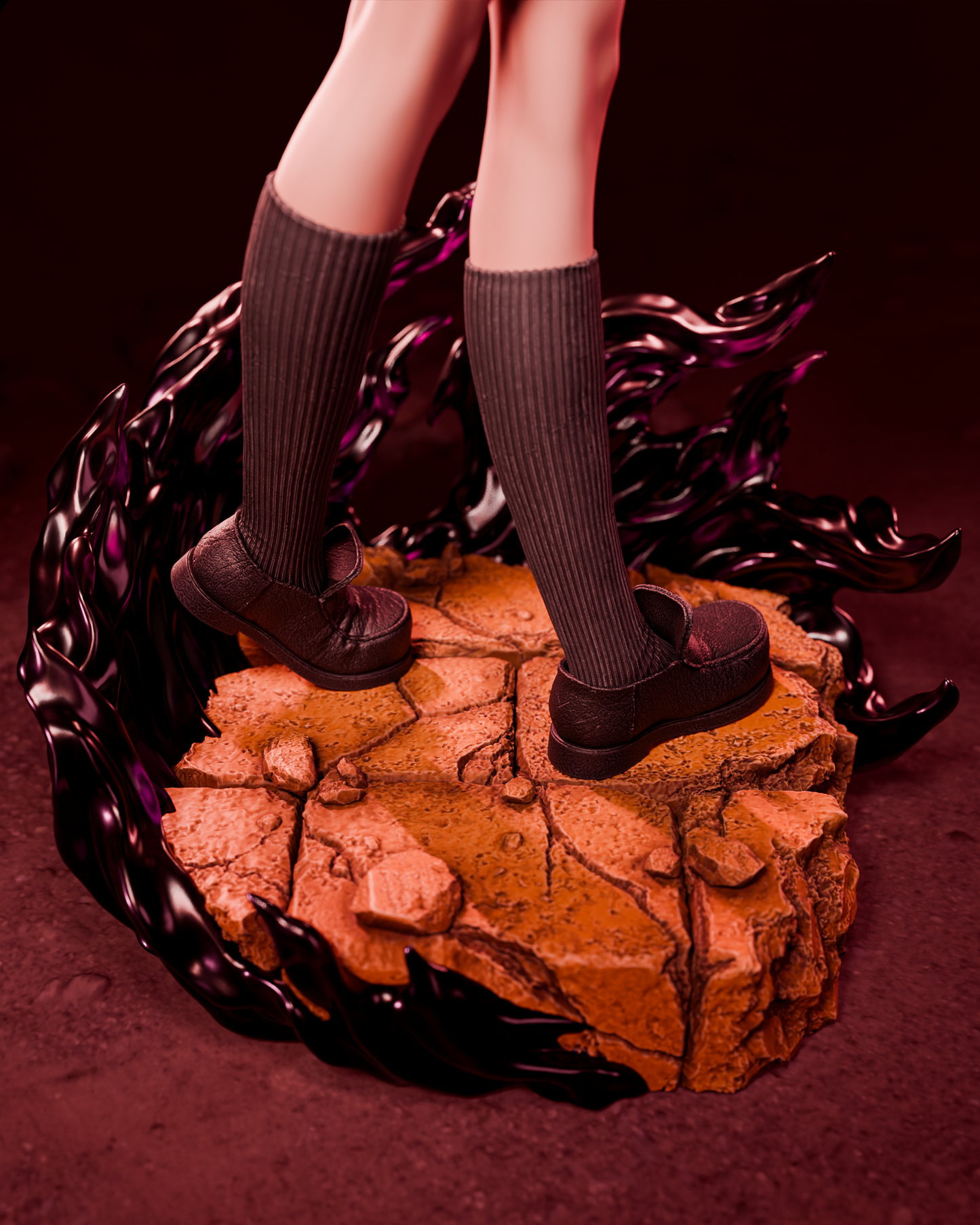 Crimson Moon Swordswoman Resin Statue | 1/9 or 1/6 Scale Display Model