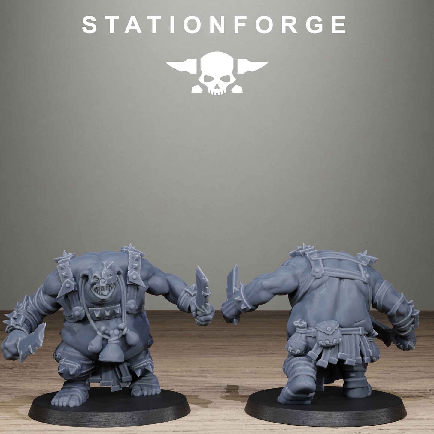 Orkaz Belly Bustas Infantry Resin Miniature Squad by StationForge | 10 Large Sci-Fi Miniatures